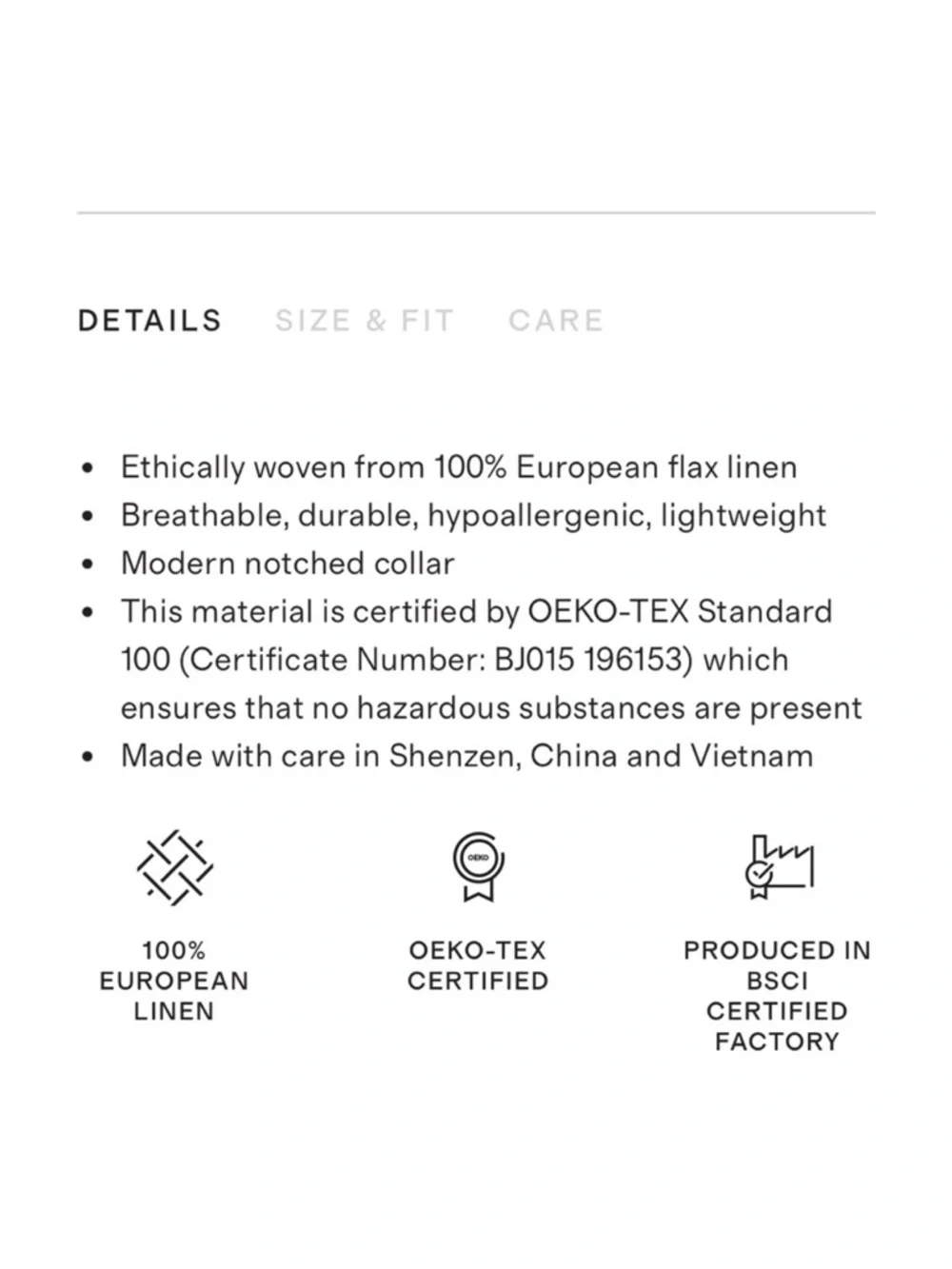 Quince 100% European Linen Short Sleeve Shirt - Picture 5 of 5